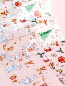 20 miếng dán móng tay nghệ thuật Giáng sinh hình lá kim loại Lễ hội năm mới mùa đông Thiết kế hỗn hợp Hình nai sừng tấm Cây thông Noel Người đàn ông bánh gừng Lá kim loại trang trí móng tay Giáng sinh màu xanh lá cây dành cho nữ Phụ kiện tự làm - Nhiều màu - Xem 8