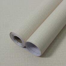 1卷自粘墙纸纹理布黄色壁纸人造草布米色亚麻布可移动用于橱柜、旧家具翻新、墙面装饰贴纸 - 黃色 - 查看 13