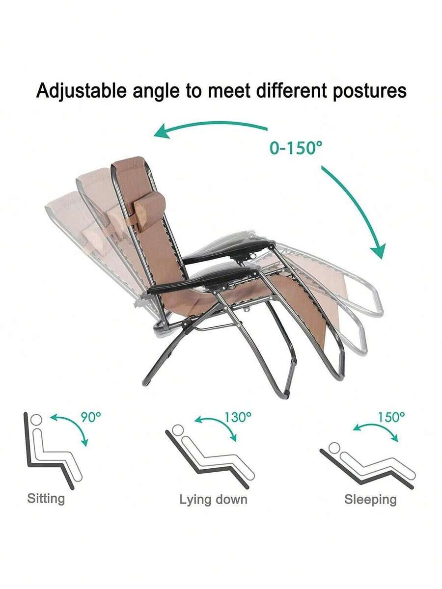 DiClasse DICLASSE 2 PACK Folding Zero Gravity Chair Chaise Lounge