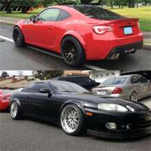 4Pcs 89CM Universal Flexible Cars Body Fende Flares Extension Wide Wheel Arches - Black - View 8