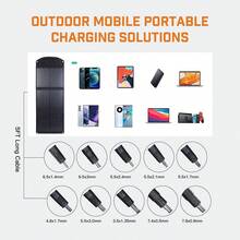 60W 18V Foldable Solar Panel Portable Solar Charger IP65 Waterproof USB-C QC3.0 PD Type-C For Phones Tablets Power Station - Black - View 5