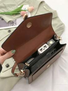 新款时尚经典小丑图案PU防水多层方形小包，适合旅行、购物、通勤，优雅女士手提包/钱包