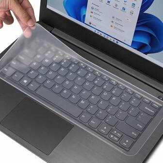 1 个通用硅胶键盘保护膜，适用于笔记本电脑 -3 英寸 14 英寸 15.6 英寸（约 33.0 厘米）15.6 英寸（约 39.6 厘米），超薄硅胶防水防尘键盘保护膜（15 英寸 -17.3 英寸（约 38.1-43.9 厘米）通用笔记本电脑键盘保护膜）