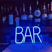 1pc Bar Neon Sign, 28.5x19cm/11.2x7.5in Neon Light Bar Sign, Bar Led Sign, Home Bar Neon Sign, Bar Party Wall Decor Neon Sign, Christmas Gift (Warm White) - Multicolor - View 14
