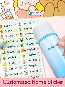 60/120/180/240 件生动的可定制透明标签 - 防水、精致、色彩鲜艳，适用于学校用品、办公和工艺项目 - 非常适合返校、可爱的文具和办公室动态冬夜礼物返校冬季礼物创意男孩女孩情人节 - 多色 - 查看 7