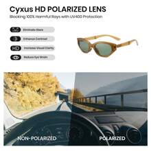 Cyxus Folding Polarized Sunglasses Cat Eye Men Women Easy To Carry Foldable Sunglasses UV400 Protection