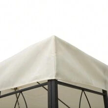 Outsunny 3x4m Gazebo Canopy Replacement Cover, 2 Tier Top Roof UV Cover Garden Patio Outdoor Sun Awning Shelters  (TOP COVER ONLY) - Khaki - View 7