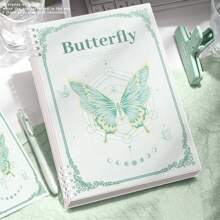 1 Pc A5/B5 Butterfly Themed Notebook, Cute Cartoon Diary,Detachable Journal, Exercise Book,Office And Study Supplies,Back To School Supplies,Perfect For Students - Color Mixing - View 13