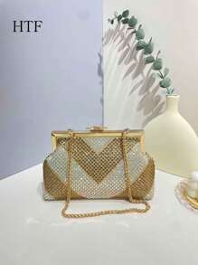 Evening Clutch Bag Glitter Bead DESIGN Elegant Woman Party Bags Vintage Fashion Bridal Purse Black Handbags Night Bag Fashion Clutch