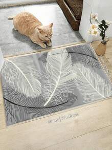 1 Piece Gray Modern Minimalist Style Area Rug, Plush Velvet With 850g/M² Thickness 0.8cm, Rectangle Shape, Non-Slip Washable, Home Decor, Suitable For Living Room, Kitchen, Dining Room, Office, All Seasons