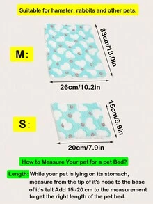 1 tấm thảm nhung san hô cho Hamster/Bunny, màu ngẫu nhiên, dùng được cho mọi mùa - Nhiều màu - Xem 2