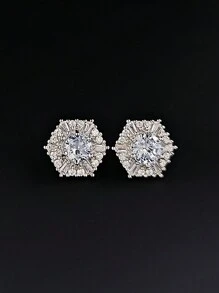 Moonso Six Corners Women Earrings Valentine's Day Gift Jewelry Bulk Sell E5493 Valentines,Mom,Mother,Mother's Day,Gift - Silver - View 9