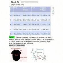 1 chiếc áo ấm cho chó mèo cưng, quần áo mùa đông, dây xích phù hợp cho các giống chó nhỏ như Teddy, Pomeranian, Bichon Frise, Schnauzer, Ragdoll, Blue Bi-Color - Màu xanh lam - Xem 3