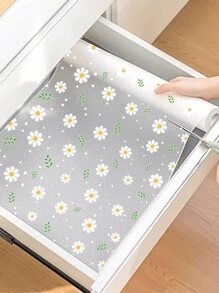1 Rolle, neue frische Blumen und Pflanzen, Premium rutschfeste Schubladenmatte - feuchtigkeitsbeständig, staubdicht, öldicht, wasserdicht für Küche, Schrank, Schuhschrank und mehr - einfach zu reinigen und auf Größe zuzuschneiden