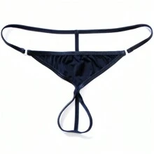 Sexy Unterwäsche, Slip mit Ausschnitt im Schritt, Herren Unterhose mit transparentem Schritt und niedriger Taille - leicht abzunehmen Sexy Dessous - Seidenunterwäsche