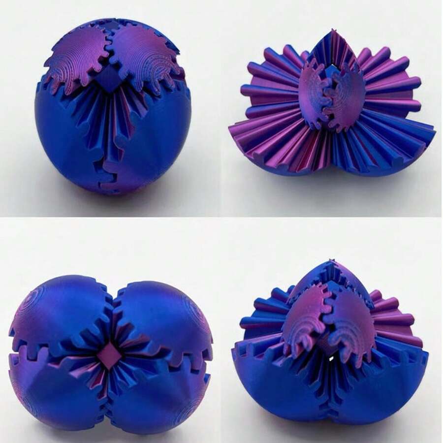 1pc Gear Ball para TDAH 3D Impresso Gear Ball Spin Ball Fidget Toy
