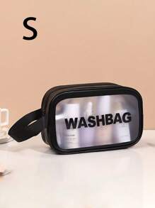 字母图案黑色化妆包，防水透明化妆包，大容量便携式洗漱旅行收纳包，化妆包，护肤包，洗漱包，男女通用防水化妆包，旅行配件，邮轮用品，宿舍用品，伴娘礼物，母亲节礼物，生日礼物，朋友老师礼物，家居装饰，浴室卧室客厅浴室收纳，圣诞礼物，收纳袋，旅行，女士旅行必备礼物，收纳袋，手拿包/小手提包，化妆品收纳盒，化妆品整理盒，收纳袋，刷子收纳袋，迷你收纳袋，大容量收纳袋，女士礼物，圣诞礼物，女士礼物创意 - 黑色 - 查看 6