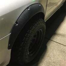 4Pcs 89CM Universal Flexible Cars Body Fende Flares Extension Wide Wheel Arches - Black - View 6