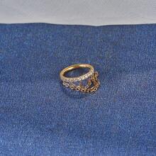 PIERCING RING SURGICAL STEEL PVD ZIRCONIA WITH CHAINS 1.2X8 - Vàng - Xem 3
