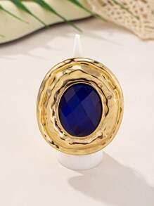 1 件/套 2025 新款欧美夸张个性金属网菱形仿珍珠戒指耳环手链项链套装，小众高端优雅百搭珠宝套装，适合女士、派对和日常佩戴，礼物 - 首飾套裝 - 查看 41