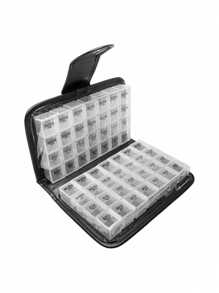 1pc 7 ngày 56 ô Túi da PU, hộp đựng thuốc bằng da PU, hộp đựng thuốc xách tay, hộp đựng thuốc bằng nhựa nhiều màu xách tay, hộp đựng thuốc - Nhiều màu - Xem 14