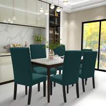 Ystyle Chair Covers With Backrest 2/4/6 Pieces, Stretch Chair Covers, Living Room Chair Covers, Cat Scratch Resistant Chair Cover, Modern Chair Cover, Universal Chair Covers - Dark Green - View 2