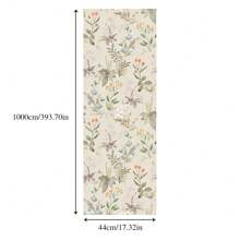 1pc 3m/10m Retro Floral Peel And Stick Wallpaper, Yellow Floral Design, 44cm Wide, Removable Vinyl Self-Adhesive Wallpaper Convenient For Home Decoration