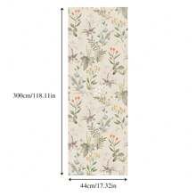 1pc 3m/10m Retro Floral Peel And Stick Wallpaper, Yellow Floral Design, 44cm Wide, Removable Vinyl Self-Adhesive Wallpaper Convenient For Home Decoration