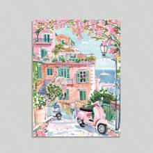 1PC Landschap Frameloze Kunst Canvas Poster, Roze Decoratieve Schilderijen, Meisjesachtige Decoratieve Schilderijen, Thuis Muurdecoratie, Frameloos