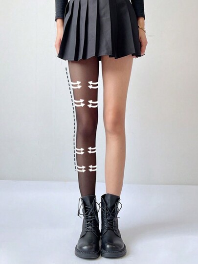 1pc Solid Color Leggings For Everyday Wear