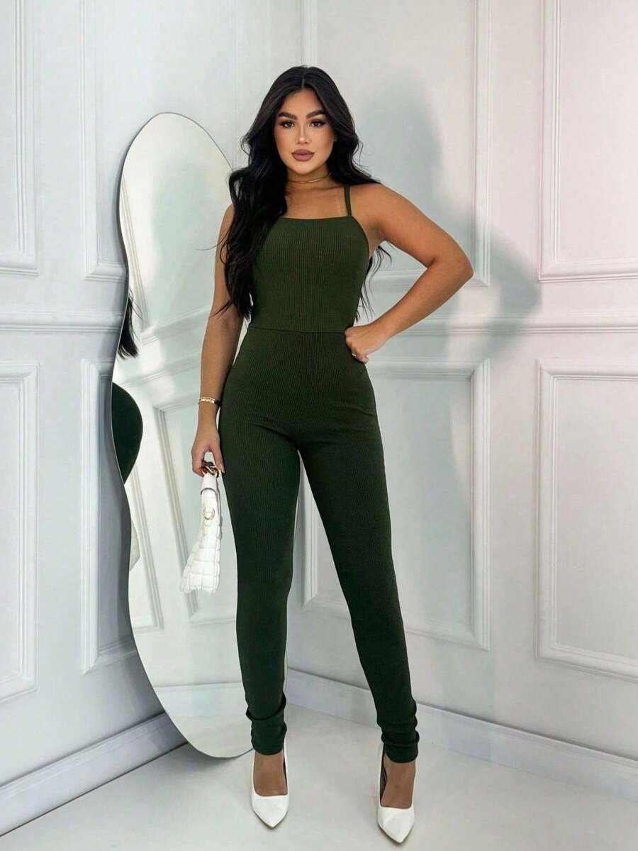 Women's Tight Jumpsuit With Straps And Shaping Pants Blogger Fashion Gringaa - 查看 1