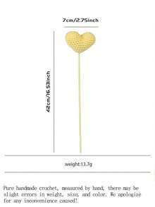 1件手工编织爱情花束，可爱钩编仿真花束，送给朋友、女朋友、女友、同事的小礼物，卧室、客厅、办公室的爱情礼物，DIY花束，永不凋谢的桌面装饰 - 彩色 - 查看 10