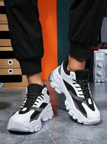 Giày nam mới 2024, chất liệu vải thoáng khí, đế dày, thoải mái, thời trang, đa năng, phù hợp cho nam giới, mặc thường ngày, chơi thể thao ngoài trời, du lịch, quà tặng tốt nghiệp hoặc phụ kiện trang phục sinh nhật. - Xem 7