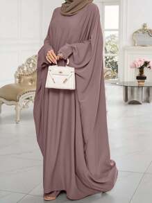 1pc Soft, Breathable, Elegant, Loose Abaya, Suitable For Women's Everyday Wear, Suitable For Spring, Summer, And Autumn Soft Hijab,Women Veil - Multicolor - View 10