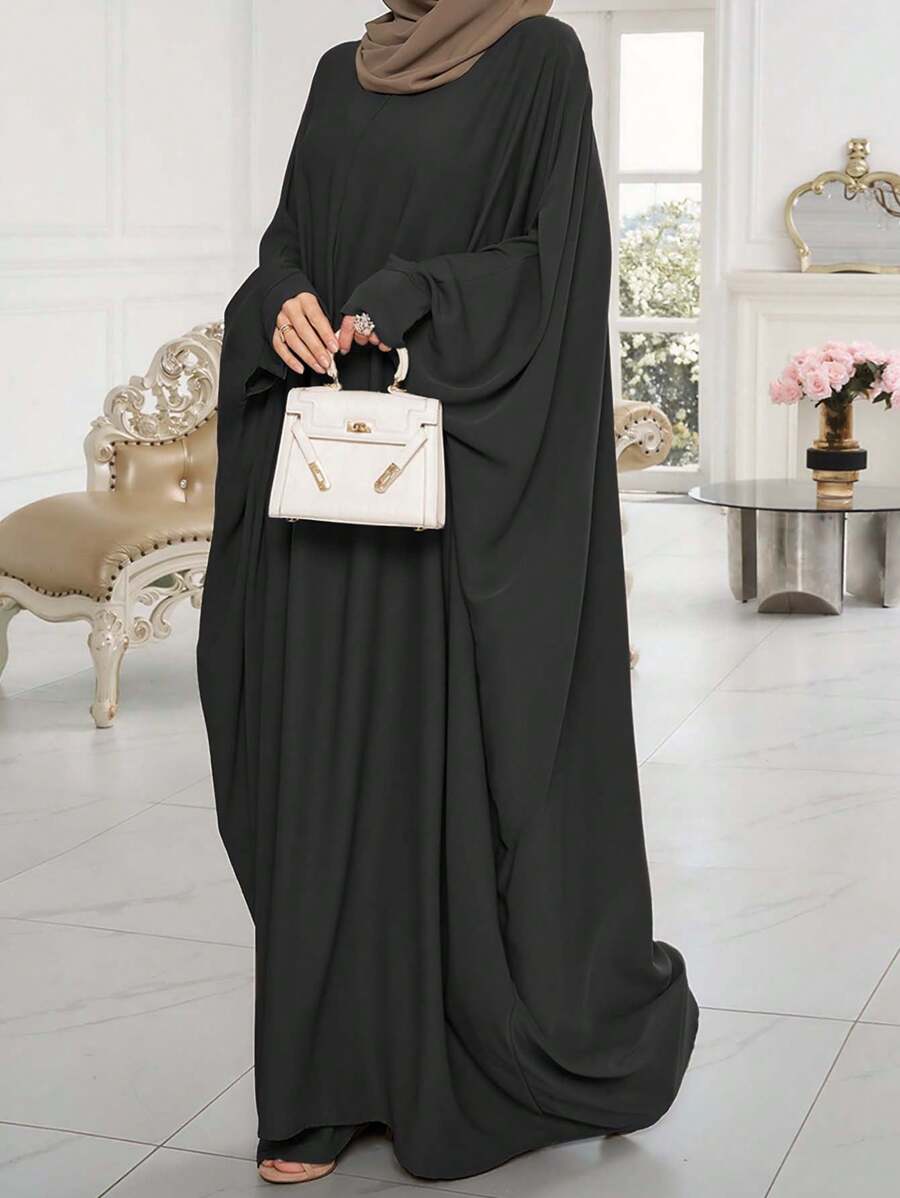 1pc Soft, Breathable, Elegant, Loose Abaya, Suitable For Women's Everyday Wear, Suitable For Spring, Summer, And Autumn Soft Hijab,Women Veil - Multicolor - View 1