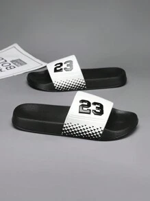 Men's Lightweight Thick-Sole Breathable White Open-Toe Non-Slip Slippers - White - View 4