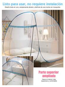 CcRetro Omont Tienda de campaña de red desplegable con parte inferior, diseño plegable para dormitorio y viajes al aire libre, fácil de instalar y lavar para camas de tamaño individual a King