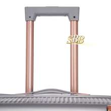 Kit3 Elegant Suitcase Gold Box 2024 New Style Suitcase Double Layer Zipper Anti-Theft 360° Double Wheels - 乾枯玫瑰色 - 查看 2