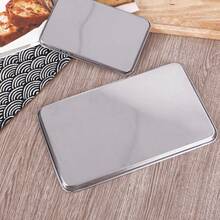 1 件不锈钢浴室储物托盘，多功能矩形托盘，平板底盘 - 銀色 - 查看 4