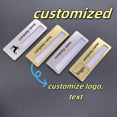 20 chiếc ghim tên ID trống, nhãn tên thăng hoa có ghim tròn, dành cho trường học, văn phòng