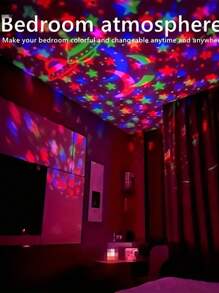 1 stuk LED-projectorlamp met droomsterrenhemel, nachtlampje voor slaapkamerdecoratie, decoratieve verlichting voor de woonkamer, sfeerverlichting voor feestjes, perfect cadeau voor de feestdagen