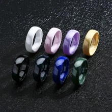 1 Pc 6mm Width Black White Ceramic Rings For Women Men Wedding Band Couple Ring For Her - Ceramics - View 12