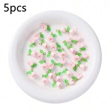 5/10/20 件亚克力珍珠铃兰花带 3D 叶子吊坠，适合 DIY 手链耳环珠宝配件 - 鈴蘭花吊墜 - 查看 17