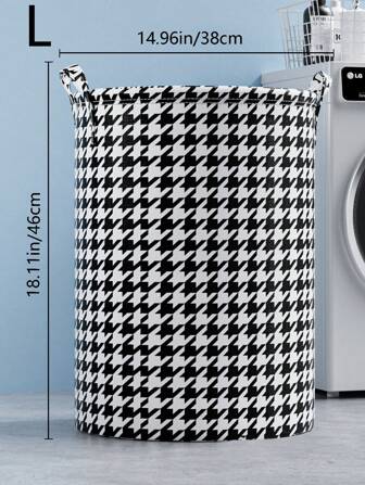 1pc Large Capacity Laundry Basket For Dirty Laundry Storage, Houndstooth Pattern Decorations Decor Festival Decor Room Decor Home Decor Decor Bedroom Decorbedroom,Organizer,Organiser,Home Storage,White T Shirt Women,Black Pants Women,Ladies Winter Clothes,Dress,Winter Clothes For Ladies,Elegant Woman Dresses,White Shirt For Ladies,Long Sleeve,White Jumpsuit For Women,Spring Dresses For Women,Spring Outfits For Women,Spring,Spring Clothes,Minimalist,Summer Tops