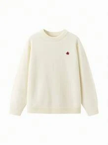 Balabala Boys' & Girls' Sweater Pullover For Fall/Winter 2024 Layering - Milky White - View 4