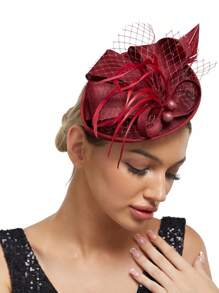 Luxurious & Charming Kentucky Derby Church Hat, Pearl Mesh Design With Bow, Makeup Ball Wedding Hair Accessory Headband For Women, Tiny Hats, Mini Fascinator, Mini Top Hat , Mini Cap, Head Piece, Rave Accessories