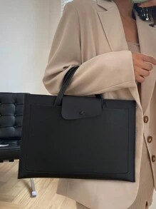 1 Pc Business Casual Minimalist PU Leather Solid Color Handbag Tablet Bag 13Inch/14Inch Computer Bag Protection Case Small Bag File Bag Laptop Sleeve Computer Carrying Case Bag 13 14 Inch Portable Table Cover Bags For Mac Book For Tablet Handbag Case 9-11inch Compatible With Ipad Air 4 5 Pro 11 Mini 5 6 IPad Case For Shockproof Pouch Bagslaptop Bag For Women Mac Book Case College Essentials Back To School