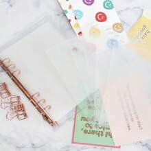 1 Set A5 Loose Leaf Binder Divider Tabs, Week Labels (Transparent, Black, White), Binder Dividers With 6 Rings A5 Plastic Tabs, Planner Dividers, Budget Planner, Personal Planner, Planner Inserts, Made Of PVC For Easy Organization And Record Keeping,Back To School,School Supplies