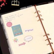 1 Set A5 Loose Leaf Binder Divider Tabs, Week Labels (Transparent, Black, White), Binder Dividers With 6 Rings A5 Plastic Tabs, Planner Dividers, Budget Planner, Personal Planner, Planner Inserts, Made Of PVC For Easy Organization And Record Keeping,Back To School,School Supplies