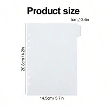 1 Set A5 Loose Leaf Binder Divider Tabs, Week Labels (Transparent, Black, White), Binder Dividers With 6 Rings A5 Plastic Tabs, Planner Dividers, Budget Planner, Personal Planner, Planner Inserts, Made Of PVC For Easy Organization And Record Keeping,Back To School,School Supplies